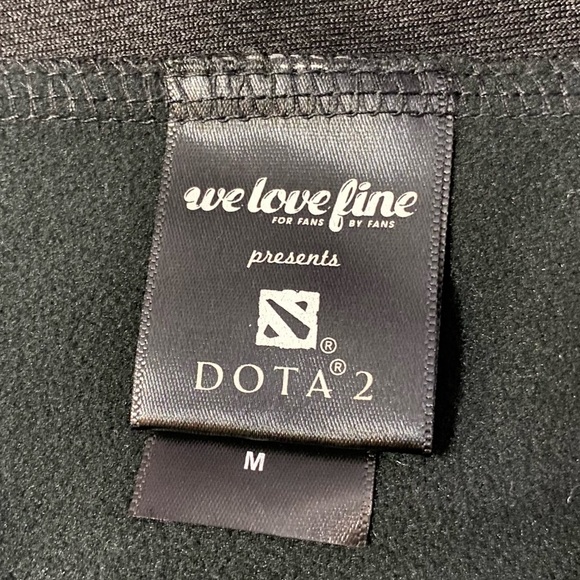 We Love Fine DOTA 2 Red Black Jacket Fleece Lined Mock Neck 3 Pockets Medium M - Picture 3 of 15